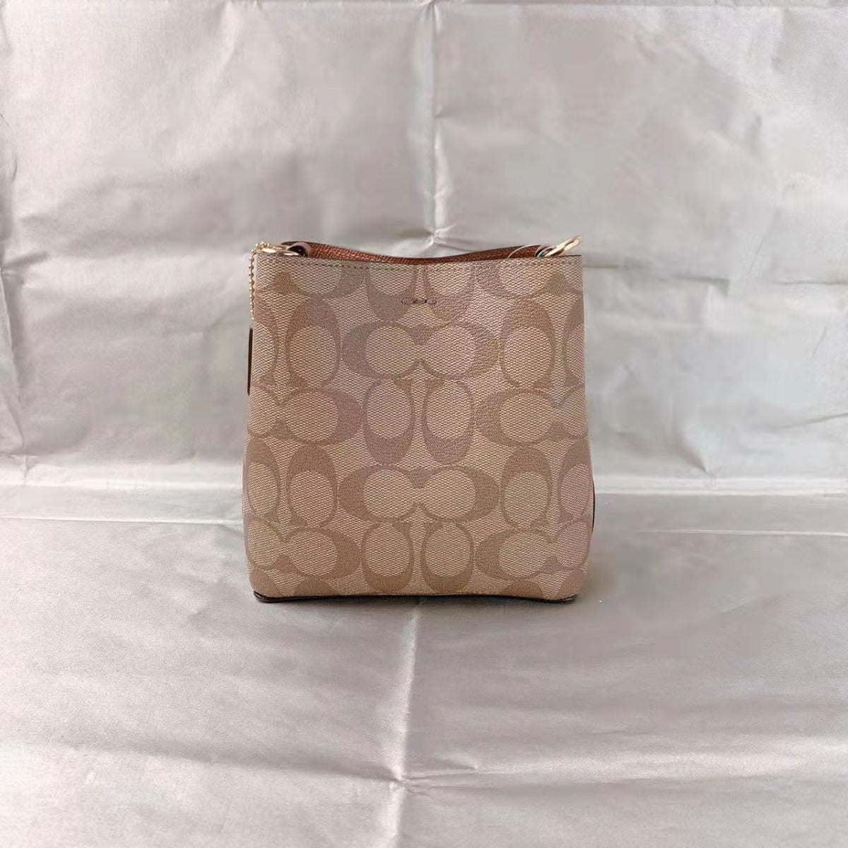 Coach C6835 Mini Town Bucket Bag In Signature Canvas In Khaki Multi Coach C6835 Mini Town Bucket Bag In Signature Canvas In Khaki Multi